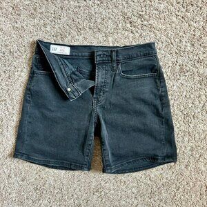 Womens' GAP Black Denim Mid-Rise Shorts - 5" Inseam I Size 28